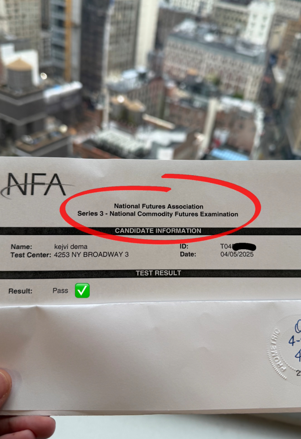 Passed the National Commodity Futures Exam